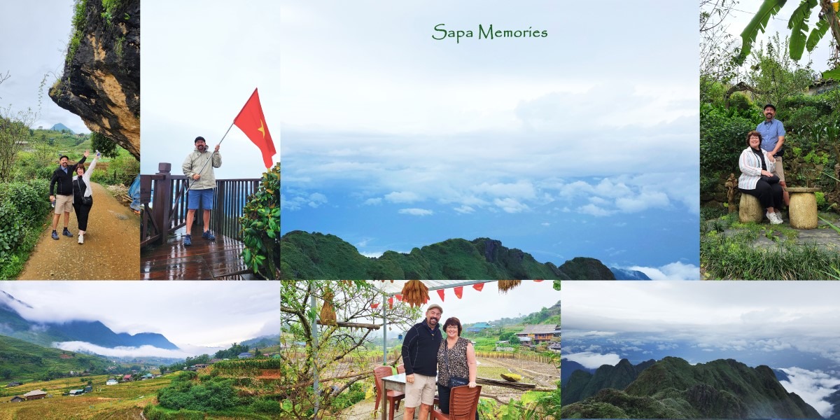 Scott and Rose in Sapa mountain town