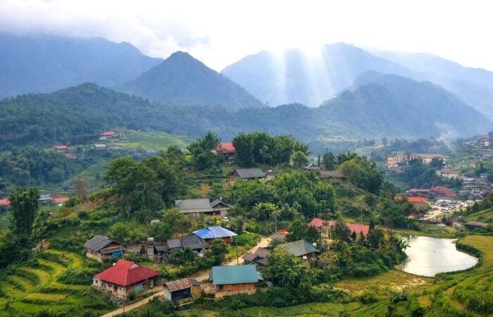 Panorama of Cat Cat Village
