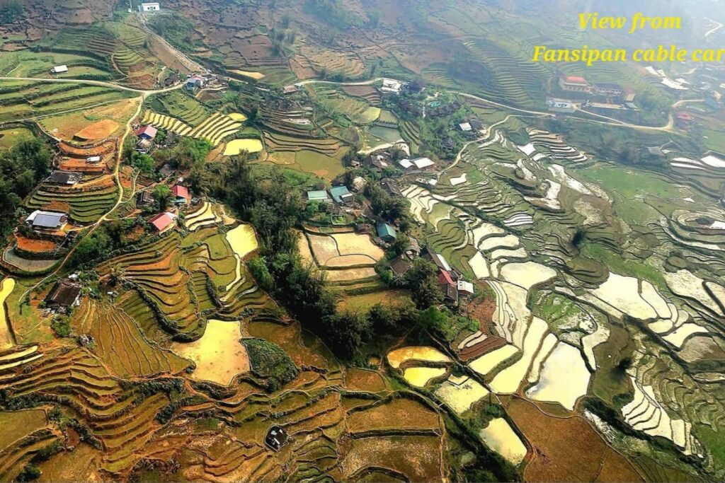 Panoramic view from the Fansipan cable car