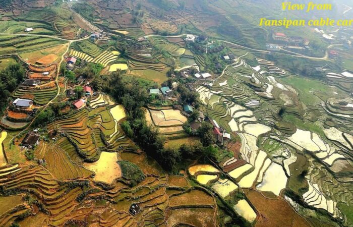 Panoramic view from the Fansipan cable car