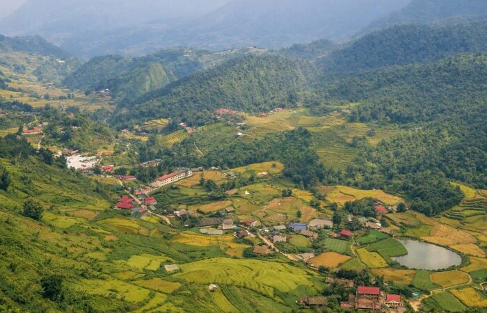 Muong Hoa Valley as seen from the Fansipan cable car -Hanoi & Sapa Tour